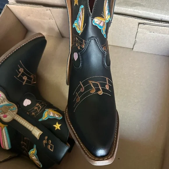 dingo Black Western Ankle Boots (melody) - Picture 2 of 5